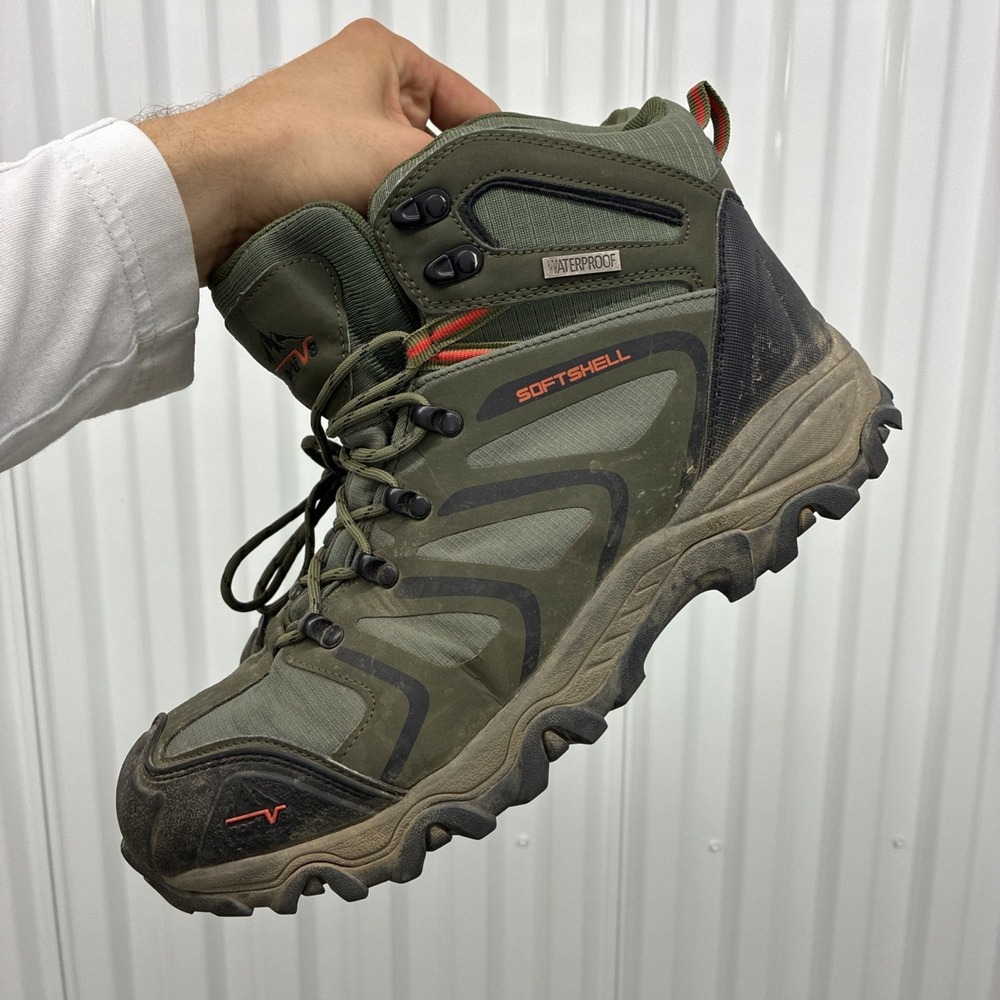 Nortiv 8 Men's Ankle High Waterproof Hiking Boots Outdoor Green Shoes Size 10.5M